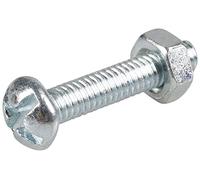 COGEX 85214 Boulon avec Ecrou, Gris, 4 x 20 mm, Set de 18 Pièces