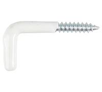 COGEX 85252 Gond à vis plastifié, Blanc, 3 x 30 mm, Set de 10 Pièces