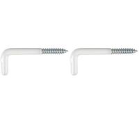 COGEX 85253 Gond à vis plastifié, Blanc, 3,5 x 40 mm, Set de 8 Pièces (Lot de 2)