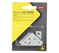 Cogex 85302 Equerre de cadre, Gris, 37 mm, Set de 4 Pièces