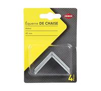 COGEX 85305 Equerre de chaise, Gris, 40 mm, Set de 4 Pièces