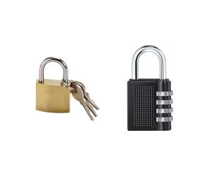 COGEX - Cadenas adenas à bagage - Cadenas à clé pour casier, cadenas à clef pour armoire & Vinabo Cadenas à Combinaison à 4 Digit, Serrure Combinée, Numero Cadenas Code, Serrure à Combinaison