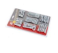 Cogex - Lot de 45 chevilles à expansion et crochets - Spécial mur creux - Ø4mm x 21, 32, 38 et 46mm - Diamètre: 4mm - Longueur: 21, 32, 38, 46mm - Assortiment de 45 pièces