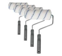 COGEX - Rouleau peinture 180mm, rouleau peinture avec manche - Rouleau peinture - Manchon Antigoutte - Longueur: 180mm - Pour murs et plafonds - Manche en plastique 100% recyclé - Pratique (Lot de 4)