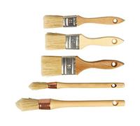 COGEX - Sets de pinceaux de peinture, Pinceaux à poils, Pinceaux plats - Lot de 5 pinceaux pour peinture, Kit 5 pincieaux pour peinture - En soie - 2pcs rechampir (15/25), 3pcs plats (30/40/50)