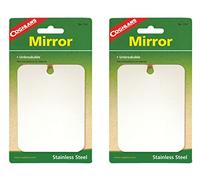 Coghlan's Stainless Steel Mirror Unbreakable Compact Survival Camping (2-Pack)