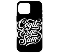 Cogito Ergo Sum Étudiant en philosophie Latine Coque pour iPhone 16 Pro Max