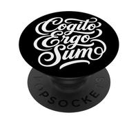 Cogito Ergo Sum Étudiant en philosophie Latine PopSockets PopGrip Adhésif