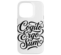 Cogito Ergo Sum Latin Philosophe Thinker Citation Coque pour iPhone 14 Pro