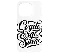 Cogito Ergo Sum Latin Philosophe Thinker Citation Coque pour iPhone 15 Pro
