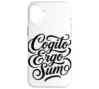 Cogito Ergo Sum Latin Philosophe Thinker Citation Coque pour iPhone 16 Plus