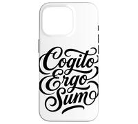 Cogito Ergo Sum Latin Philosophe Thinker Citation Coque pour iPhone 16 Pro