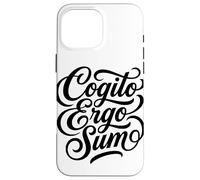 Cogito Ergo Sum Latin Philosophe Thinker Citation Coque pour iPhone 16 Pro Max