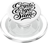 Cogito Ergo Sum Latin Philosophe Thinker Citation PopSockets PopGrip pour MagSafe