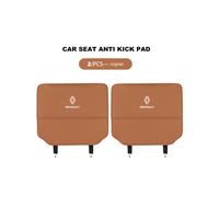 (Cognac-2PCS) Tapis de siège arrière de voiture en cuir pour enfants, anti-coups de pied, anti-salissures,