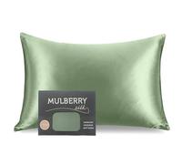 Cognatio 22 Momme Taie d'oreiller 100% Soie de mûrier pour la Peau et Les Cheveux des Deux côtés en Pure Soie avec Fermeture éclair dissimulée Coffret Cadeau 50 x 75 cm,