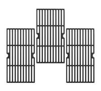 COGRICHBF Lot de 3 grilles de barbecue en fonte 43 x 63 cm pour Enders Boston 3, Monroe Pro 3, Charbroil Advantage, Landmann Triton 3 & 4, Barbecook Siesta 310, ProfiCook PC-GG 1058/1059, pièces de