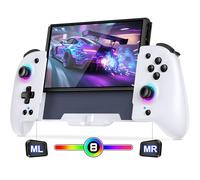CoguyTech Contrôleur Bluetooth pour Switch/Switch OLED, grand commutateur portable Joypad avec programmation macro et effets de lumière RVB de 1000 mAh pour une expérience de jeu maximale