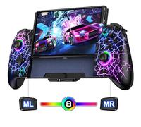 CoguyTech Contrôleur de commutateur sans fil pour Nintendo Switch/OLED, RGB Handheld Controller avec programmation turbo et vibration réglable, commutateur monobloc Joypad de 1000 mAh