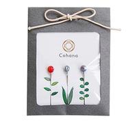 Cohana Épingles à tête en Verre, 3 pièces, Argent, Outils de Couture