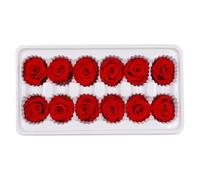 COHEALI 1 Boîte Rose Éternelle Rouge 3-4cm pour Bouquet DIY, Fleur Préservée sans Allergie, Décoration Saint-Valentin Chambre D'étude