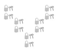 COHEALI 10 Ensembles Cadenas de Coffre au Trésor Cadenas Miniature Vintage en Plastique Argenté pour Coffre au Trésor et Journal Intime Jeu de Chasse et Décoration