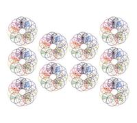 COHEALI 10 Ensembles de Cercles de Fraction en Plastique Faciles à Lire, Accessoires Pédagogiques pour Apprentissage des Mathématiques, Pièces Clairement Marquées pour Étude à Domicile