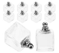COHEALI 10 Pendentifs à Breloques de Boule en Verre Transparent, Solides et Créatifs, Bouchon à Vis Blanc K, pour Bijoux Faits Maison, Lot de 10
