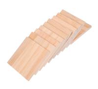 COHEALI 10 Pièces Blocs de Bois Carrés Non Finition Beige pour Pyrogravure et Sculpture, Surface Brute Polyvalente, pour Petits Espaces de Travail et Artisans Amateurs