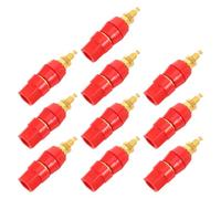 COHEALI 10 Pièces Borne de Liaison M5 50mm, Écrou Hexagonal | Liaison Audio, Tige Prolongée 50mm, Intégration Discrète, Contact Électrique Amélioré, Rouge
