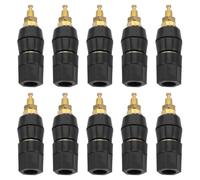 COHEALI 10 Pièces Connecteur de Haut-Parleur Mini en Laiton Plaqué Or M5*50mm avec Écrou Hexagonal, Prise Banane 4mm, Améliore Le Contact Électrique pour Terminaux D'amplificateur Audio