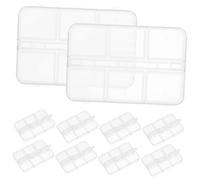 COHEALI 10 Pièces D'art D'ongle Titulaire De Strass De Charme D'ongle Conteneur De Bijoux Organisateur De Fournitures D'art Cas De Grilles Plastique