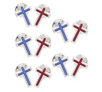 COHEALI 10 Pièces Épingle de Col Croix, Insigne de Première Communion, Alliage de Zinc, Symbole de Foi, Confortable à Porter, pour Hommes et Femmes, Fête de Première Communion