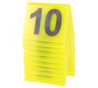 COHEALI 10 Pièces Marqueurs Numériques en Acrylique Jaune Réutilisables pour Accessoires de Scène de Crime, Décoration Unique pour Fêtes à Thème et Soirées Halloween