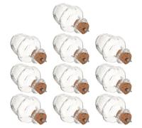 COHEALI 10 Pièces Mini Bouteilles en Verre Transparent Bouchon de Liège | Décoratives pour Bijoux, Ateliers, Mini Sable et Perles, Lot de Dix Pièces, Format Compact