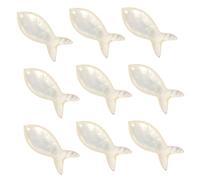 COHEALI 10 Pièces Pendentif Suspendu de Poisson en Coquillage Beige Petite Boucle, Facile à Ajouter pour Fabrication de Bijoux et Loisirs Créatifs