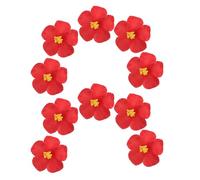 COHEALI 10 Pièces Pince à Cheveux Fleur de Camp Camping Rouge Légère et Résistante en Eva et Fer, Accessoire Tropical pour Activités en Plein Air et Coiffures Décontractées