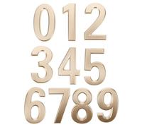 COHEALI 10 Pièces Plaques D'adresse en Métal Doré pour Numéros de Maison 3d, Finition Élégante, Installation Facile, Visibilité Renforcée, Adaptées aux Murs et Chambres D'hôtel