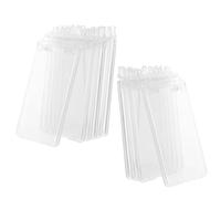 COHEALI 10 Pièces Porte-badge D'identification Vertical en Abs Transparent, Protège-carte Robuste et Facile à Transporter pour Événements D'entreprise et Bureau Professionnel