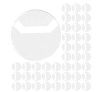 COHEALI 100 Pièces Pochette Protection Résistante à L'usure Transparente pour Badge en Plastique Ronde 63mm pour Rangement et Exposition