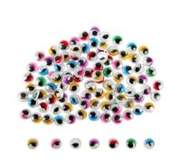 COHEALI 100 Pièces Yeux Mobiles Colorés 15mm en Plastique Cils pour Projets Créatifs et Événements, Décorations pour Garçon et Filles et Poupées Animées Couleur Couleur Aléatoire