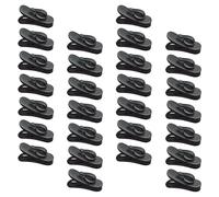 COHEALI 100 Pinces Rotatives pour Câble D'écouteurs en Plastique Noir, Clips Multifonctionnels Flexibles et Portables, Support Rotatif 360°, pour Organiser Fils Audio et Casque