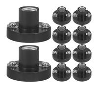 COHEALI 10pcs Douilles E10 à Vis en Plastique Noir pour Support de Base de Lampe, Conception à Tête Plate, pour Expériences de Physique et Éclairage Intérieur