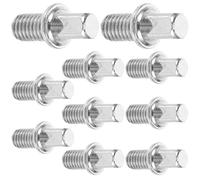 COHEALI 10pcs Vis de Caisse Claire Argenté en Fer Plaqué Argenté, Taille Précise et Facile à Installer, Accessoires pour Réparation de Tambour et Axe de Pédale