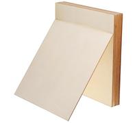 COHEALI 12 Pièces Planche à Découper en Contreplaqué Beige, Surface Brute Bords Lisses, Bois Carré Rustique pour Activités Artisanales et Découpage Créatif