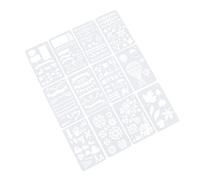 COHEALI 12pièces Pochoirs De Dessin Diy Pour Garçon Fille Modèles De Peinture Rigolos Et Décoratifs Outils Créatifs Pour Cahier Brouillon Styles Variés Plastique