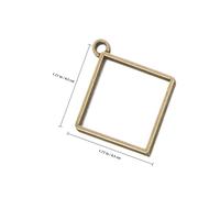 COHEALI 14 Pièces Open Bezel Charms For Jewelry Making Small Alloy Resin Pendants DIY Kit With Creative Geometric Shapes Lightweight Metal Bezels For Crafting Necklaces Bracelets Earrings