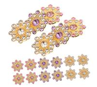 COHEALI 150 pièces DIY Strass Fleur Tournesol Accessoires Décoration pour Vêtements Costumes Sacs Chaussures Créations Artisanales Blanc Rose Violet