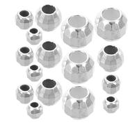 COHEALI 16 Pièces Perles Intercalaires Facettées Argentées et Acryliques avec Gros Trou Perles Lisses pour Bracelet Collier Porte-clés Accessoires DIY Bijoux Artisanaux