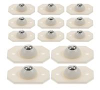 COHEALI 16pcs Roulettes Collantes en Plastique pour Boîte de Rangement, Capacité de Charge Élevée, Bords Lisses, pour Étagère à Fleurs et Salon